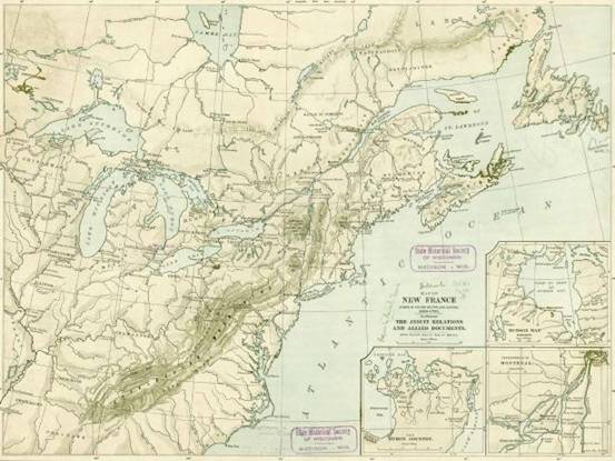 this is a map of new france