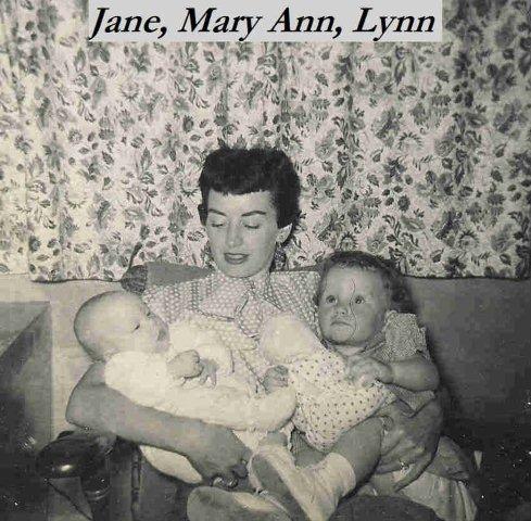 Jane, Mary Ann and Lynn - 1957