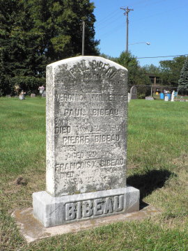 P1030885 Bibeau marker, St Johns Cemetery, Little Canada, MN