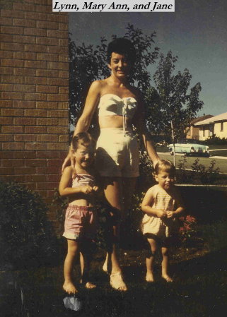 004 - Lynn, Mary Ann and Jane Dahlheimer, about 1960, Denver, CO