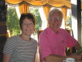 P1080712 Jane and Howard at Auberge du Lac Pierre, Pointe du Lac