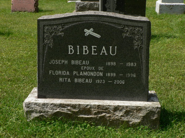 P1090013 Bibeau tombstones, Saint-Francois-Xavier, Saint-Francois-du-Lac (03)