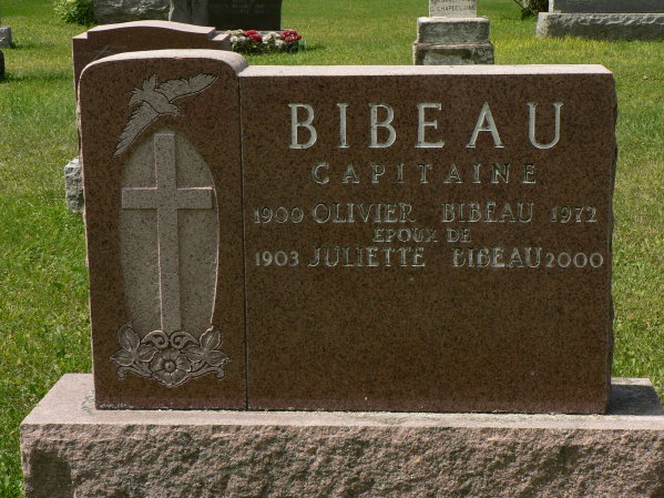 P1090013 Bibeau tombstones, Saint-Francois-Xavier, Saint-Francois-du-Lac (04)